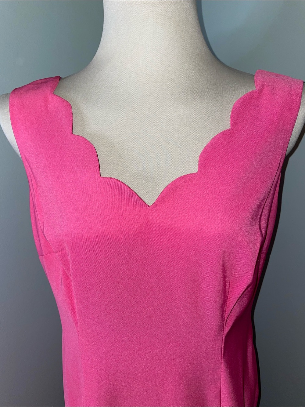 Connected Apparel Hot Pink Sleeveless Sheath Dress Size 10